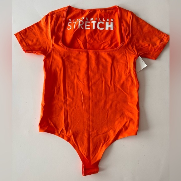 Simon miller eero square neck bodysuit in coral - Picture 5 of 5